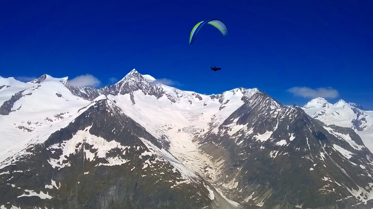 Streckenfliegen im Wallis